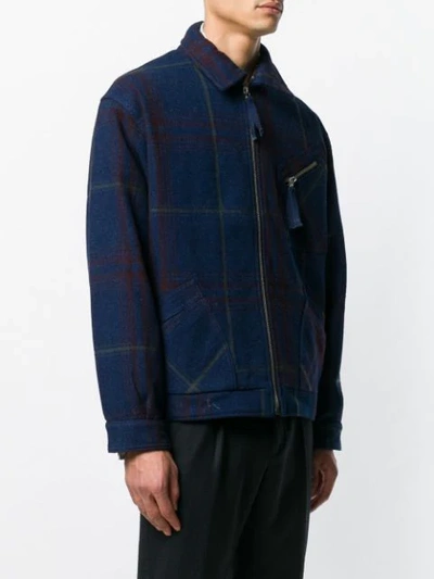 Shop Vivienne Westwood Anglomania Check Overshirt Jacket In Blue