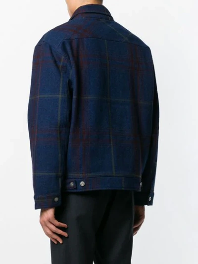 Shop Vivienne Westwood Anglomania Check Overshirt Jacket In Blue