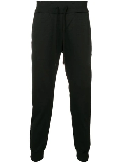 Shop Attachment Drawstring Waist Tapered Trousers - Black