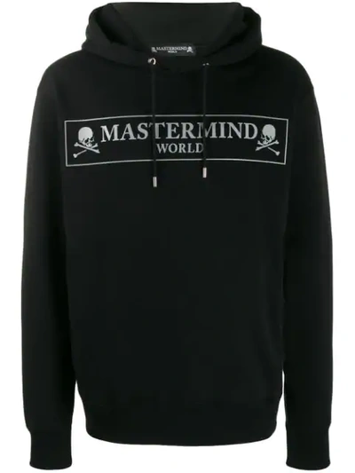 Shop Mastermind Japan Mastermind World Logo Print Hoodie - Black