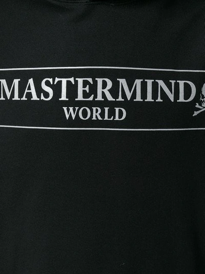 Shop Mastermind Japan Mastermind World Logo Print Hoodie - Black