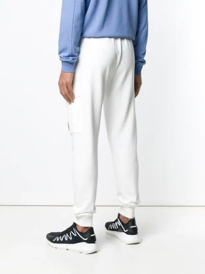 C.p. Company Cp Company Diagonal Raised Fleece Sweatpants In White
