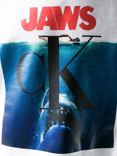 Shop Calvin Klein 205w39nyc Jaws Logo Sweatshirt In White