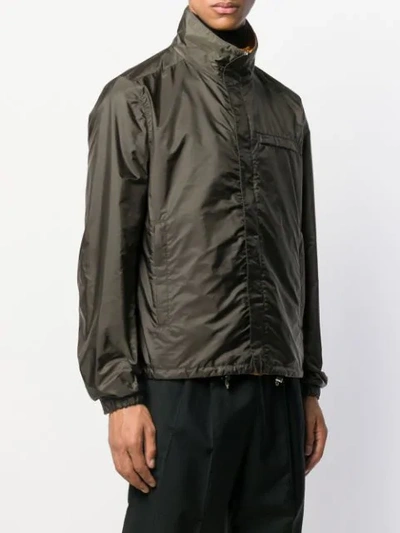 Shop Prada Nylon Reversible Jacket In F0687 Mimetico Papaya