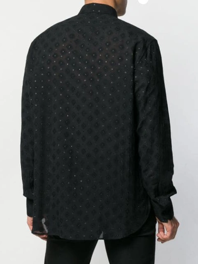 Shop Saint Laurent Printed Casual Shirt In Black