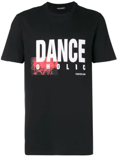 Shop Neil Barrett Danceoholic T-shirt In Black