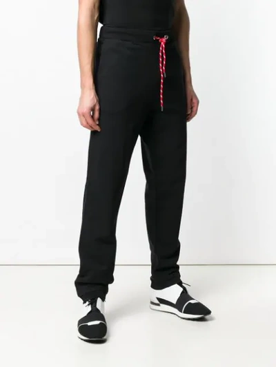 Shop Just Cavalli Contrast Drawstring Track Pants In Black