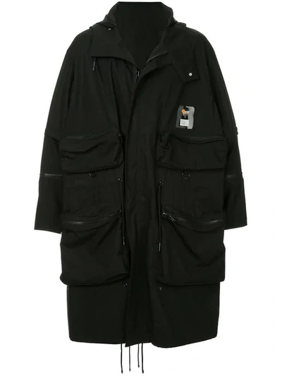 Shop Undercover Black Graphic Raincoat