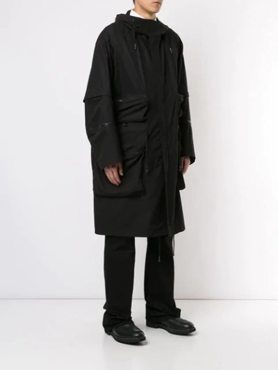 Shop Undercover Black Graphic Raincoat