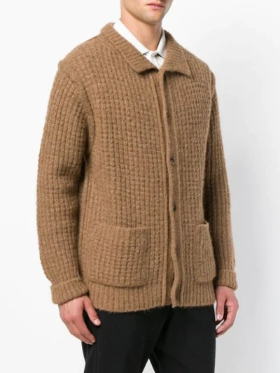 Shop Maison Flaneur Buttoned Cardigan In Brown