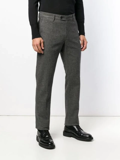 Shop Al Duca D'aosta Melange Knit Style Trousers In Grey