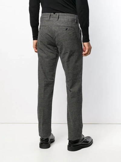 Shop Al Duca D'aosta Melange Knit Style Trousers In Grey