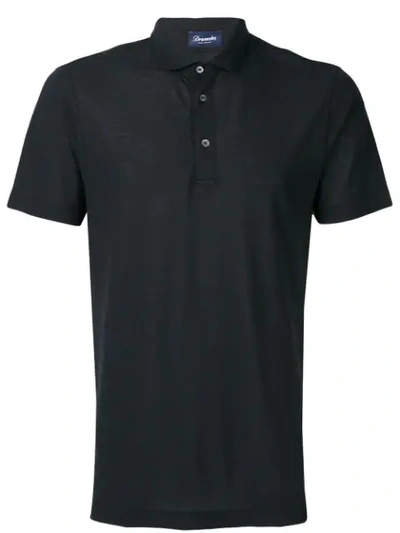 Shop Drumohr Classic Polo Shirt In Black