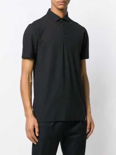 Shop Drumohr Classic Polo Shirt In Black