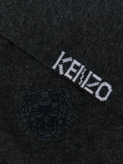 Shop Kenzo Logo Socks In Grey