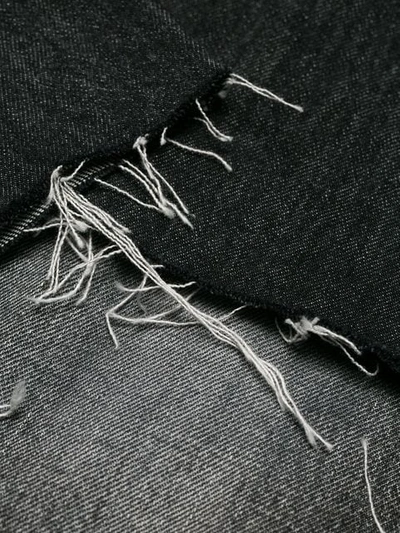 Saint Laurent Faded Straight-leg Jeans In Black
