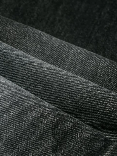 Saint Laurent Faded Straight-leg Jeans In Black