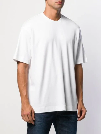 Shop Diesel Black Gold Ribbed Round Neck T-shirt In White