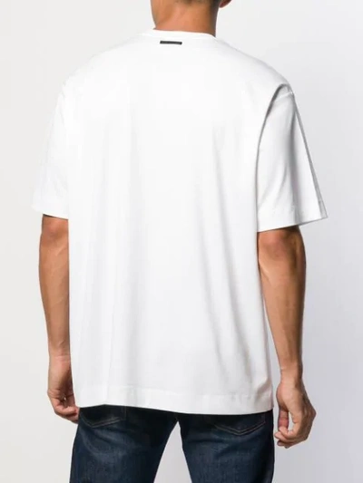 Shop Diesel Black Gold Ribbed Round Neck T-shirt In White