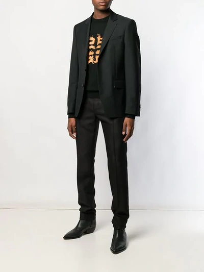 Shop Givenchy 4g Flame Sweater In Black