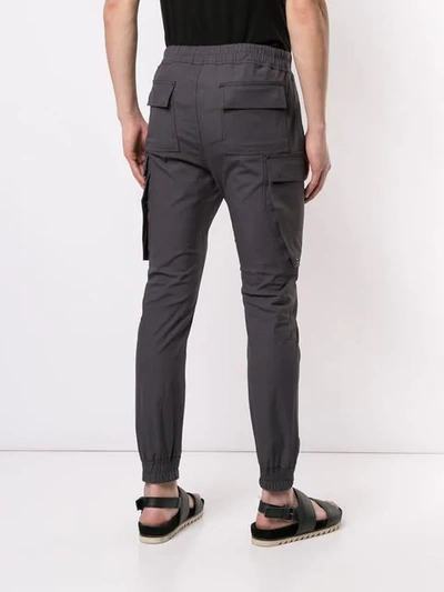 Shop Rick Owens Cargo Tracking Tousers In Grey