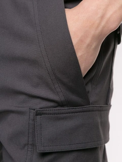 Shop Rick Owens Cargo Tracking Tousers In Grey