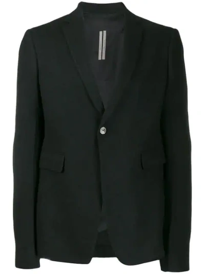 Shop Rick Owens Single Breasted Suit Jacket In Black