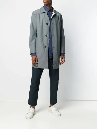 Shop Kired Single-breasted Coat In Grey