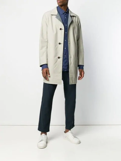 Shop Kired Single-breasted Coat In Grey