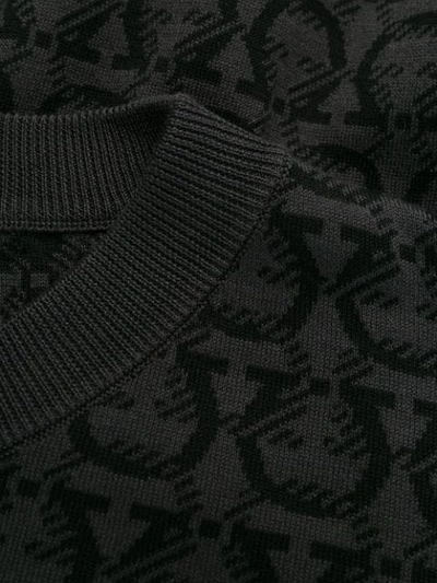 Shop Ferragamo Gancini Sweater In Grey