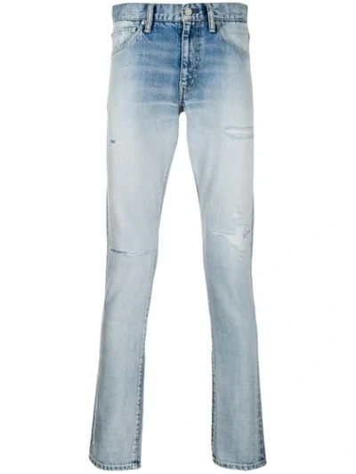 Shop Visvim Skinny Jeans In Blue