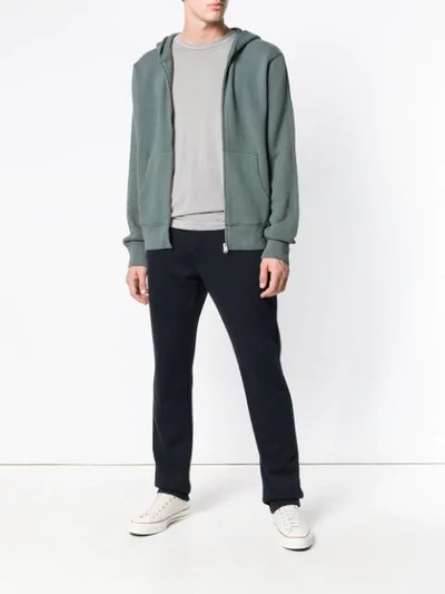 Shop Alex Mill Zip Front Hoodie In Green