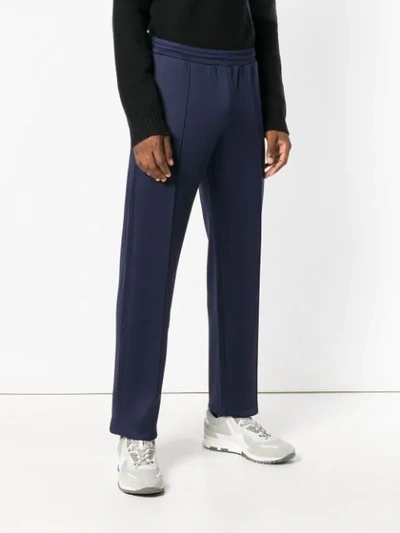Shop Valentino Vltn Trousers In Blue