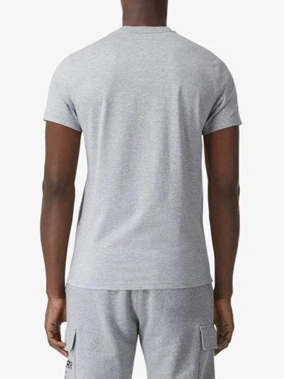 Shop Burberry Monogram Motif Cotton T-shirt In Grey