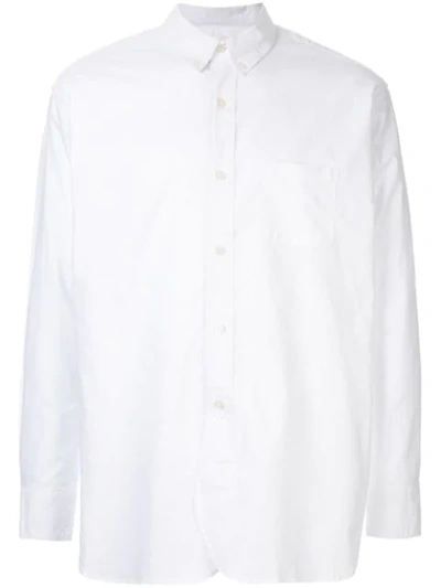 Shop Makavelic Printed Button Down Shirt In White