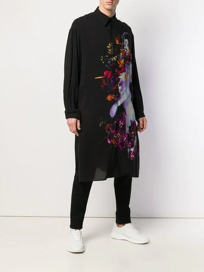 Shop Yohji Yamamoto Printed Shirt In Black