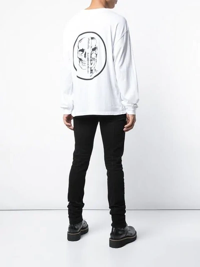 Shop Rta Logo Print Long Sleeve T-shirt In White