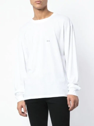 Shop Rta Logo Print Long Sleeve T-shirt In White