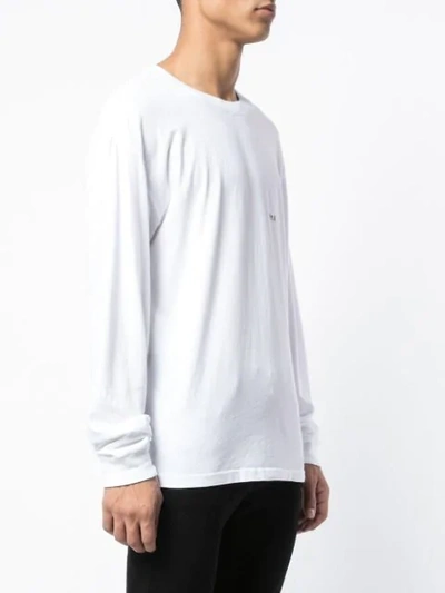 Shop Rta Logo Print Long Sleeve T-shirt In White