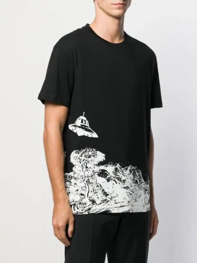 Shop Valentino X Undercover Time Traveller Print T-shirt In Black