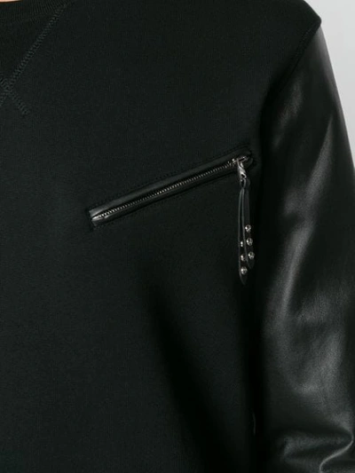 Shop Alexander Mcqueen Contrasting Panel Sweatshirt In Black