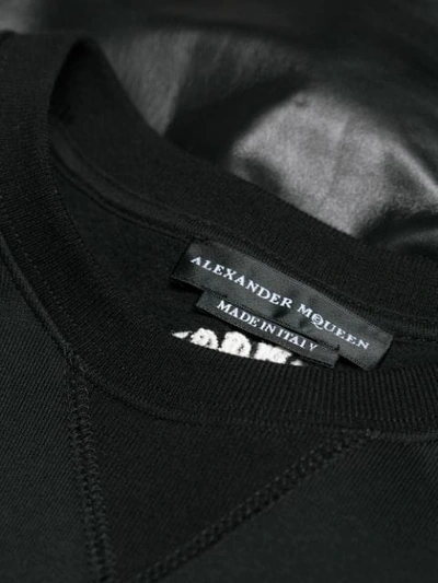 Shop Alexander Mcqueen Contrasting Panel Sweatshirt In Black