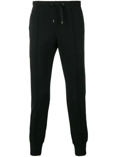 Shop Emporio Armani Piped Seam Joggers In Black