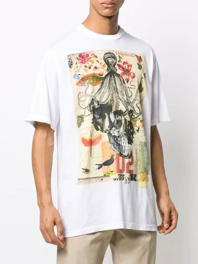 Dsquared2 Dsq2 Print T-shirt In White