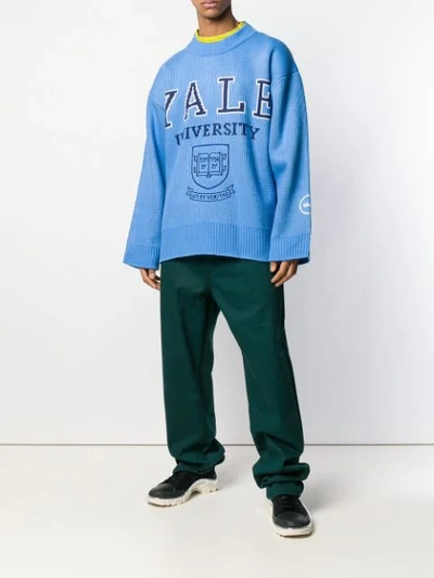 Shop Calvin Klein 205w39nyc Yale University Sweater In Blue