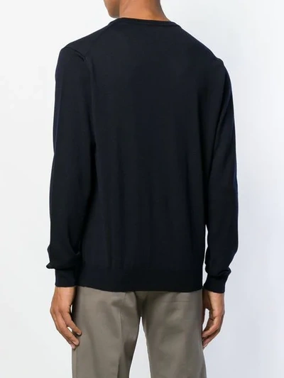 Shop Corneliani Crew Neck Sweater In Blue