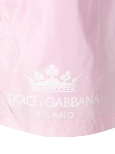 Shop Dolce & Gabbana Logo Swim Shorts In Pink