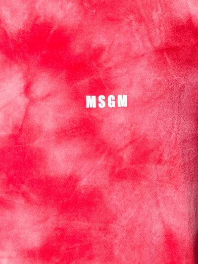 MSGM TIE-DYE SWEATSHIRT - 红色