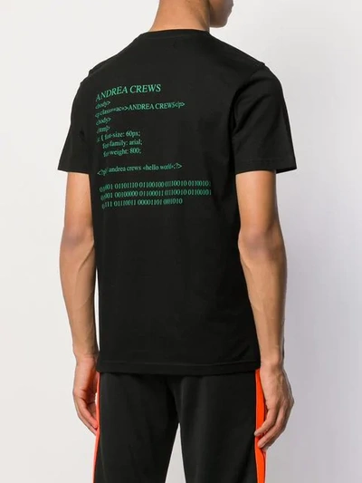 Shop Andrea Crews Code T-shirt In Black