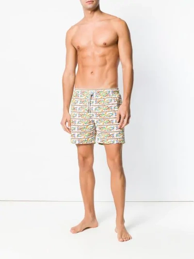 Shop Capricode Tile-print Swim Shorts In Multicolour